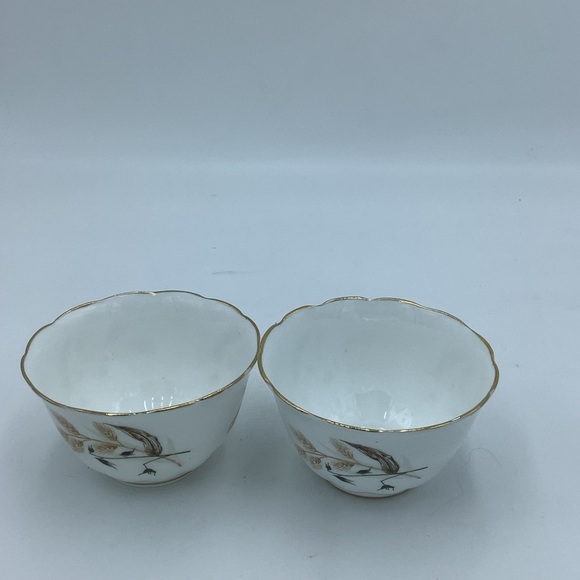 Two Colclough English Bone China  Small Bowls with Wheat Design - Picture 6 of 11